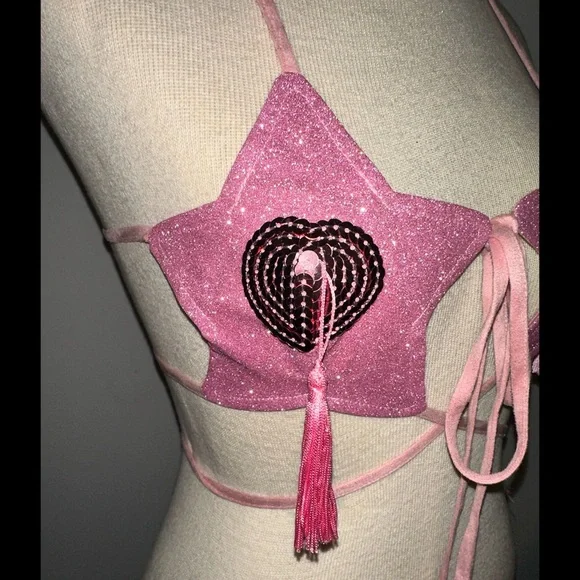 Sugar Thrillz Pink Star Bralette - Picture 8 of 12